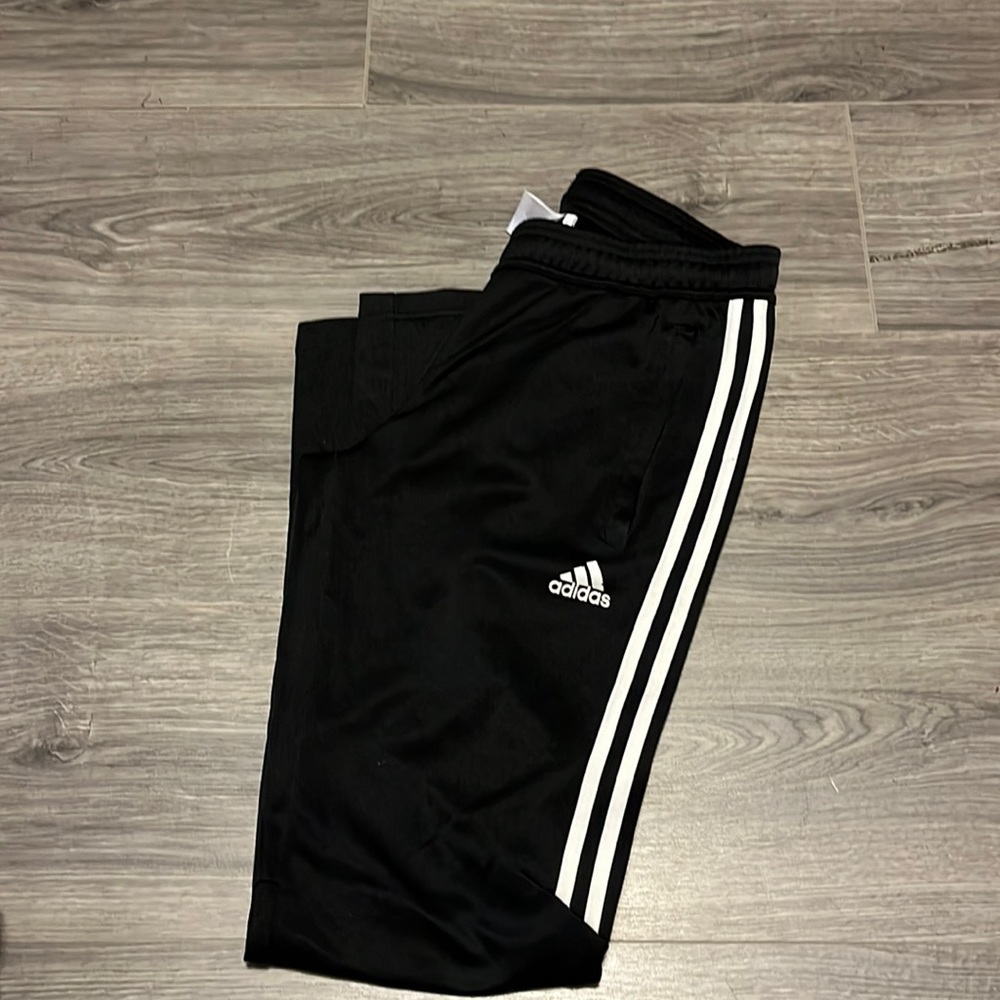 Black Adidas athletic joggers